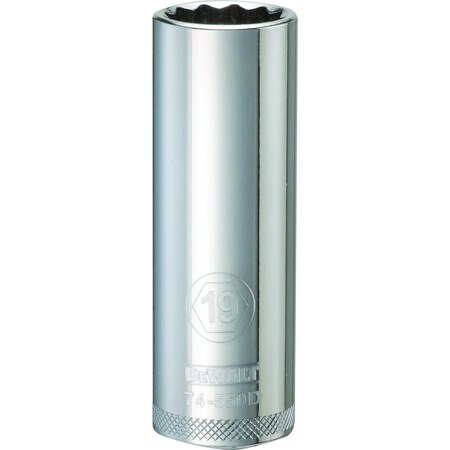 Dewalt 12 Point 1/2" Drive Deep Socket 19 MM DWMT74550OSP